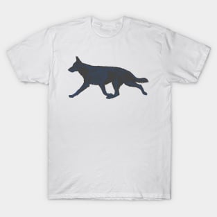 Halloween Design - Dog Skeleton Blue T-Shirt